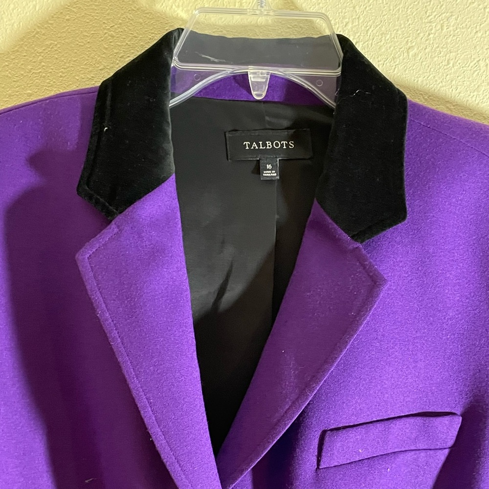 Talbots Vibrant Purple Suit Jacket - Picture 5 of 10